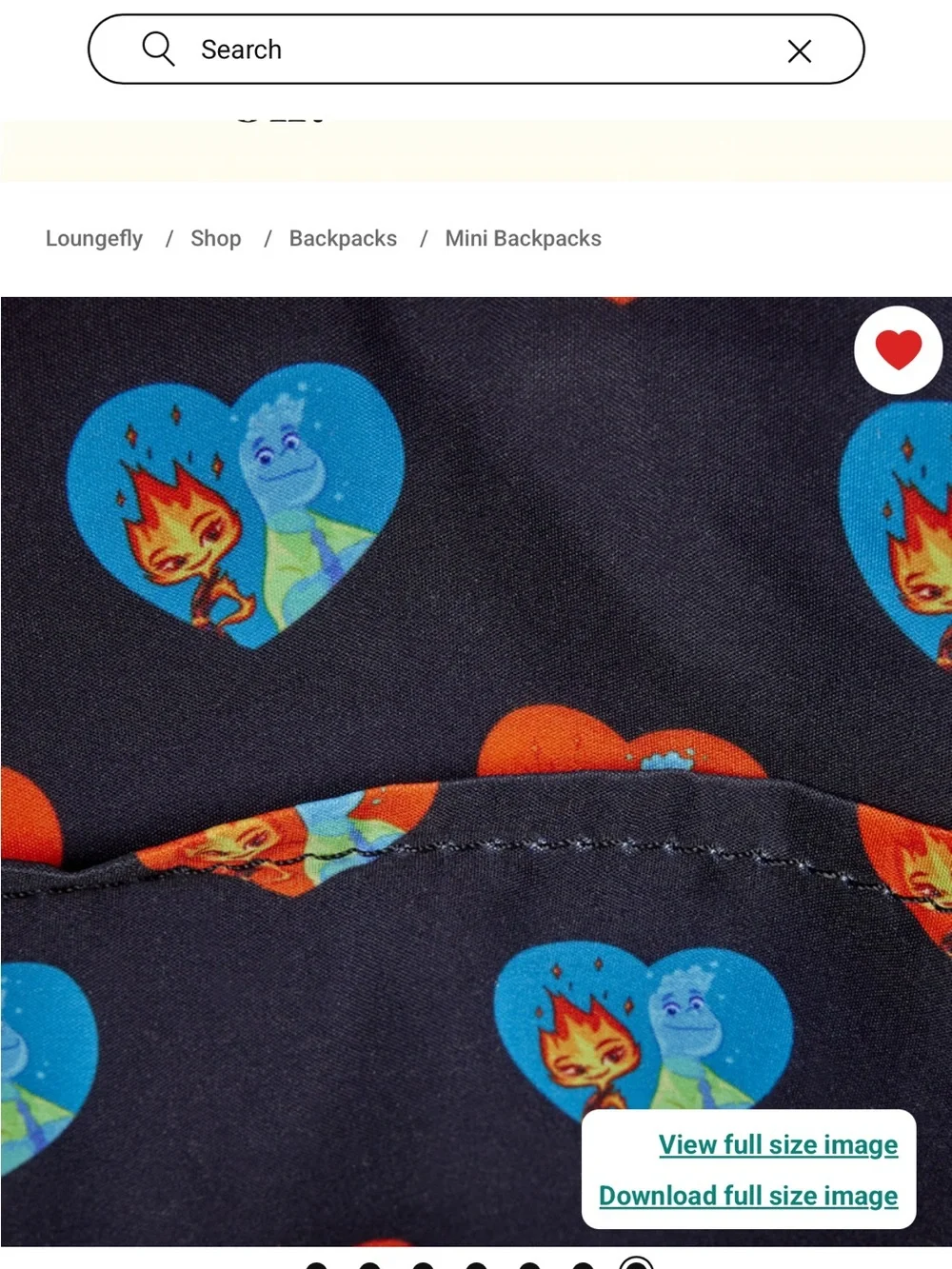 Loungefly Elemental Exclusive Wade & Ember Ombre Mini Backpack & Wallet